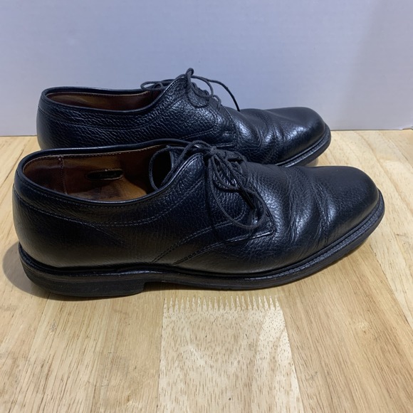 ALLEN EDMONDS "Becker" grained black leather‎ Cap-Toe DRESS OXFORDS sz 8D - Picture 1 of 7
